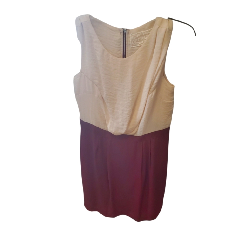 PINK MARTINI Ivory and Wine dress